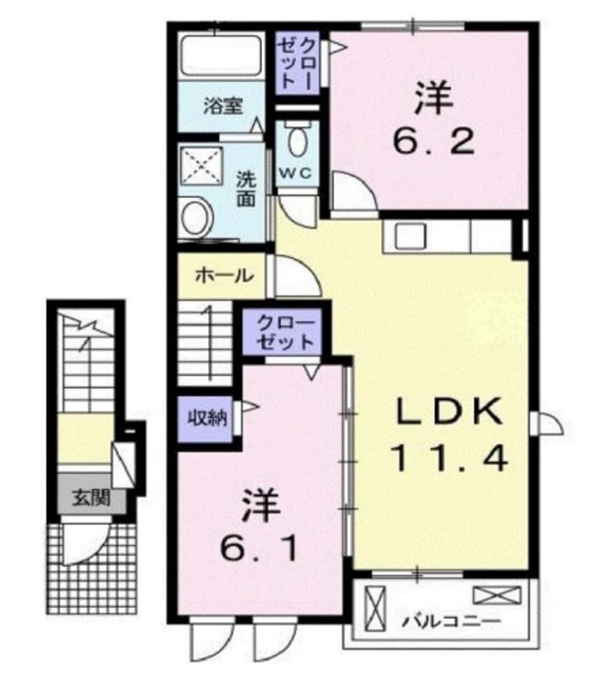 間取図 ラ・ヴィーニュ瀬戸