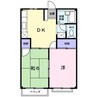 エルディム白馬 2DKの間取り