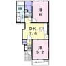 フィオーレ 2DKの間取り