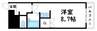 フォーサイトプラザ 1Kの間取り