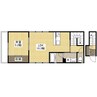 アイキューブ霞 1LDKの間取り