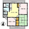 エバーグリーン手城 A棟 3DKの間取り