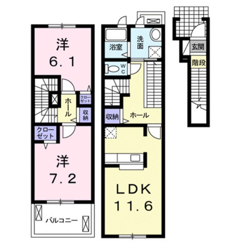 間取図 ベルローズＢ