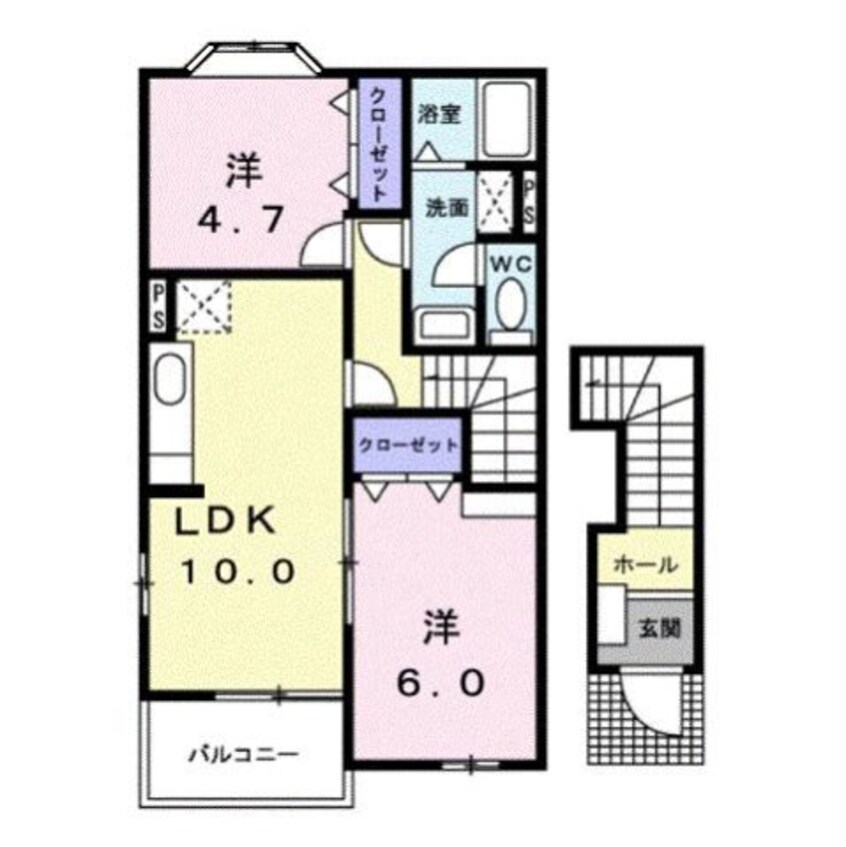 間取図 シャトレ沖Ｂ