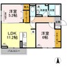 エクイティ神村 2LDKの間取り