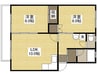 新涯マンションＢ 2LDKの間取り