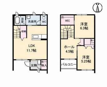 間取図 シャーメゾン水呑
