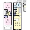 プリムローズＨＢ 2LDKの間取り