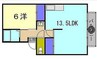 フジイコーポ 1LDKの間取り