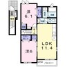 フラワーノートＡ 2LDKの間取り