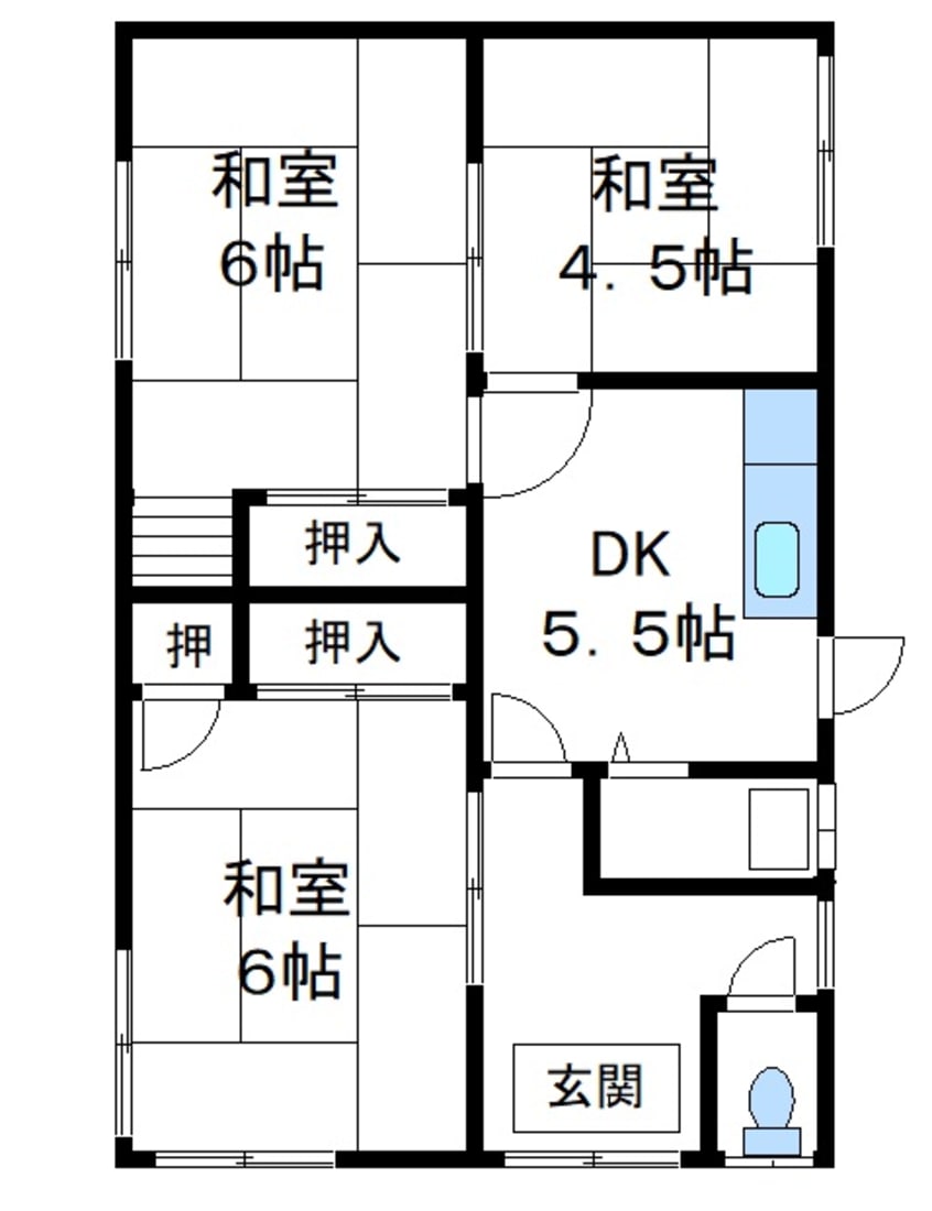 間取図 種本平屋戸建住宅