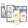 ロイヤルコート春日　Ｂ棟 2LDKの間取り