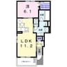 アトランティス 1LDKの間取り