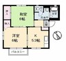 ヴィラ 2Kの間取り