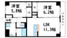 ポルポラ 2LDKの間取り