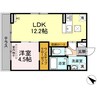 シティパーク南蔵王 1LDKの間取り