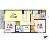D-residence東手城 2LDKの間取り