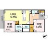 D-residence東手城 2LDKの間取り