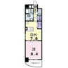 ドミール蔵王 1DKの間取り