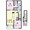 レジデンスせど川Ｂ 2LDKの間取り