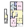 ソレイユ　Ｂ 2LDKの間取り