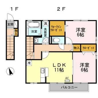 間取図 ローズコートヤマサA