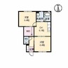 ベルデ　Ａ棟 2DKの間取り