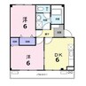 フォレストコート 2DKの間取り