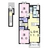グレイス 2LDKの間取り