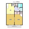 福塩線/道上駅 徒歩26分 2階 築40年 2DKの間取り