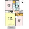 グリーンベルズ C 2LDKの間取り