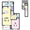 サニーベル 1LDKの間取り