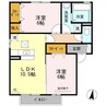 Lead みすずA棟 2LDKの間取り