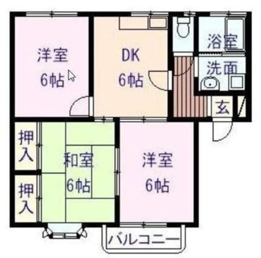 間取図 トランキル羽原B棟