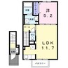 ロックフィールドⅣ 1LDKの間取り