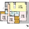 ボン･メゾン東福山 3LDKの間取り