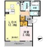 ソレイユ南手城 1LDKの間取り