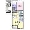 プラシードＳ 1LDKの間取り