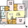 ボン･メゾン東福山 3LDKの間取り