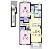 イルシオン 2LDKの間取り