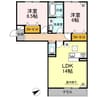 プレンティー中須B 2LDKの間取り