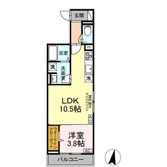 間取図 山陽本線（中国）/福山駅 徒歩17分 2階 築1年
