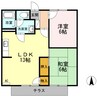 リビエールアン  B棟 2LDKの間取り