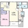 ラビアン　ローズ 1LDKの間取り