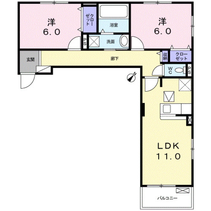 間取図 エース　ヒルズ