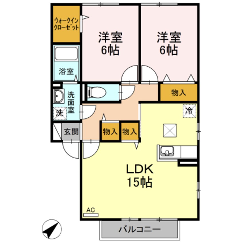 間取図 ヴェルドミール川口 A棟