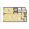 ザ・プレミア旭町 1LDKの間取り