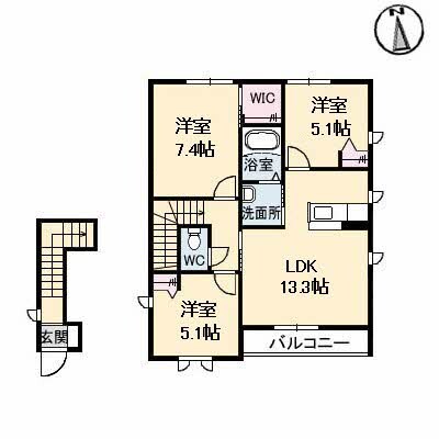 間取り図 Ｃａｓａ　Ｂｒｏｔｅ　Ｂ棟