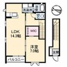 グレイシャス 1LDKの間取り