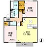 エスパース深津 2LDKの間取り